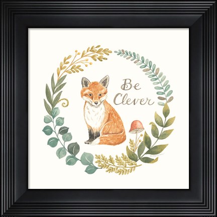Framed Be Clever Fox Print