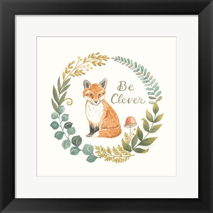 Framed Be Clever Fox Print