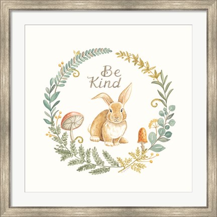Framed Be Kind Rabbit Print