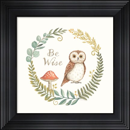Framed Be Wise Owl Print