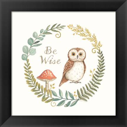 Framed Be Wise Owl Print