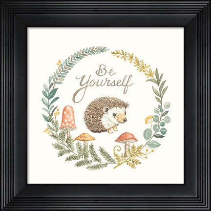 Framed Be Yourself Hedgehog Print