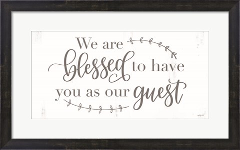 Framed Blessed Guest Print