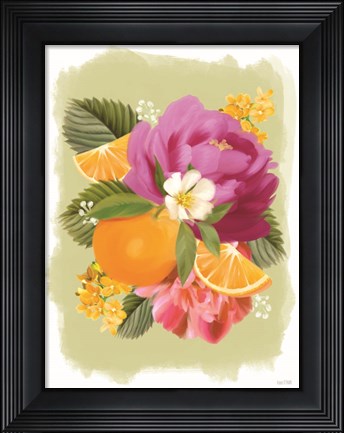 Framed Summer Citrus Floral II Print