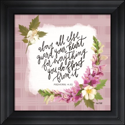 Framed Guard Your Heart Print