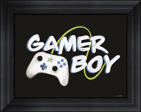 Framed Gamer Boy Print