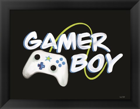 Framed Gamer Boy Print