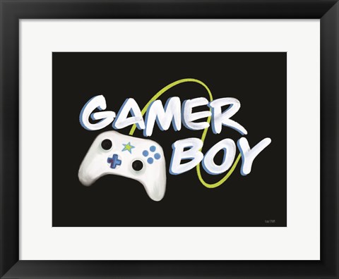 Framed Gamer Boy Print