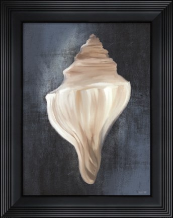 Framed Conch Shell Blues I Print