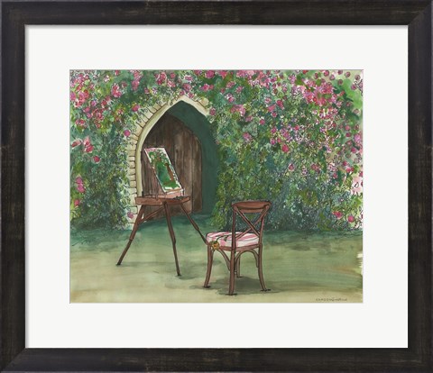 Framed Garden Painting Print