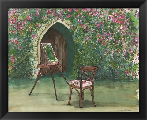 Framed Garden Painting Print