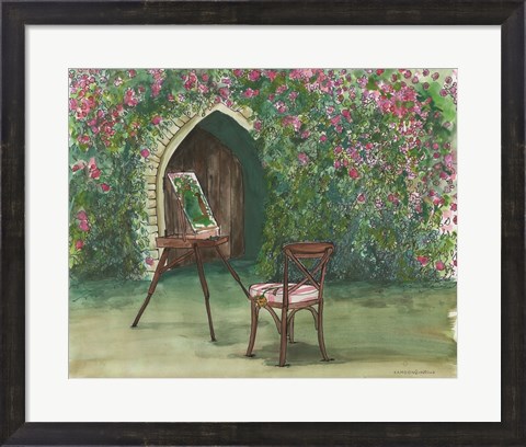 Framed Garden Painting Print