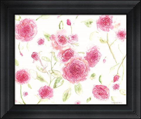 Framed Pink Poises Print