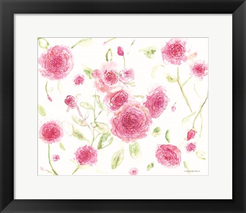 Framed Pink Poises Print
