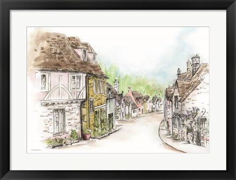 Framed Village Print