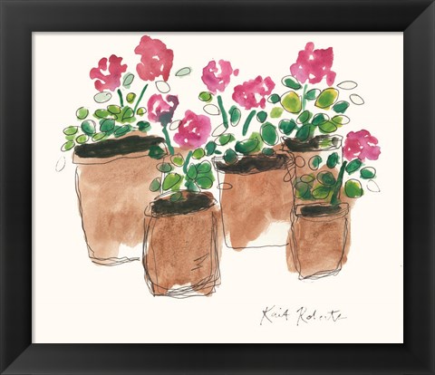 Framed Geranium Sunday Print