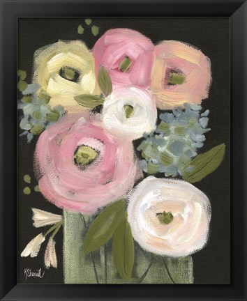 Framed Colorful Blooms Print