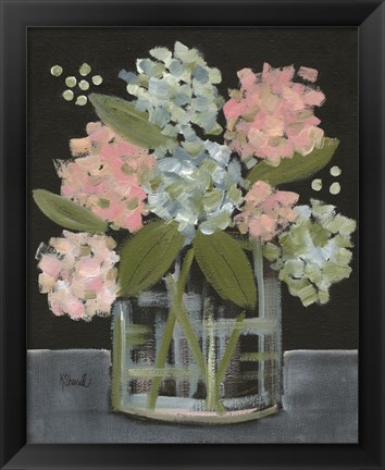Framed Hydrangea Bouquet Print