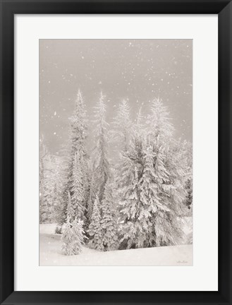 Framed Snowy Lava Mountain Print