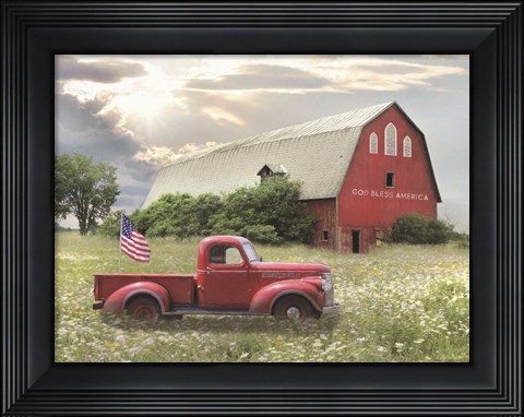 Framed God Bless America Print