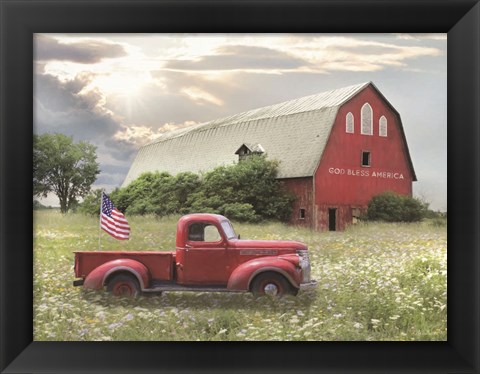 Framed God Bless America Print
