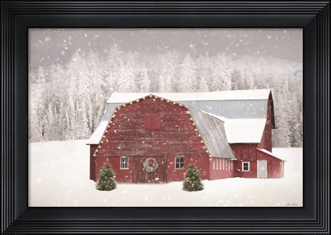 Framed Red Christmas Print