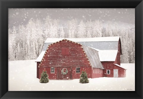 Framed Red Christmas Print