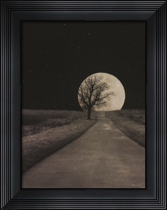 Framed Moonlit Country Road Print