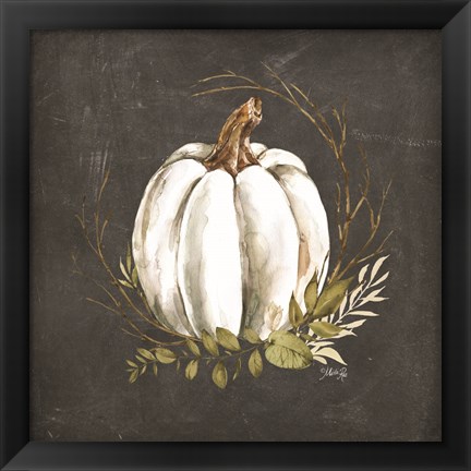 Framed White Pumpkin Print