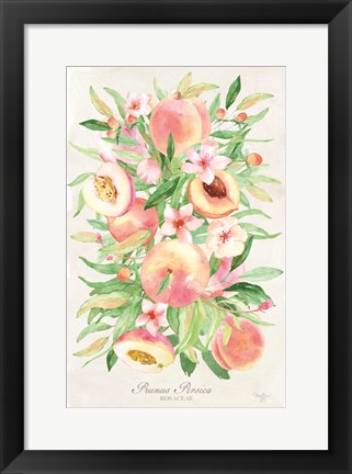 Framed Peach Bouquet Print