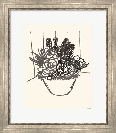 Framed Succulent Basket II Print