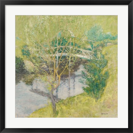 Framed John Henry Twachtman - The White Bridge Print