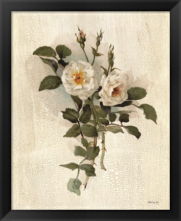 Framed White Roses Print