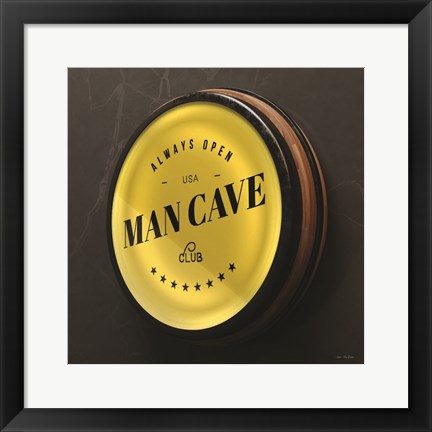 Framed Man Cave Sign Print