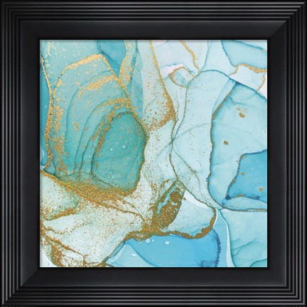 Framed Gold Sand and Ocean Print