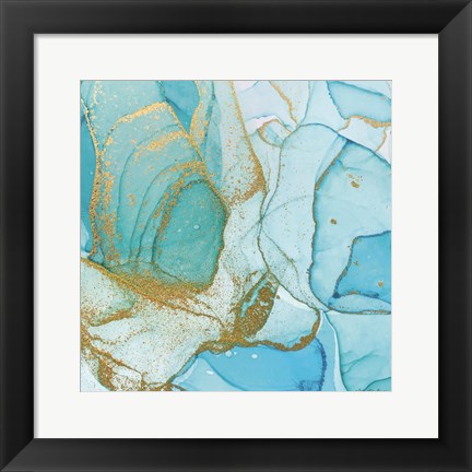 Framed Gold Sand and Ocean Print