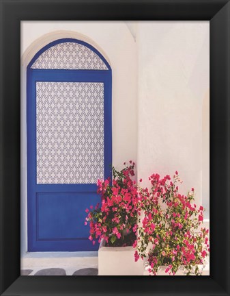 Framed Santorini Door Print