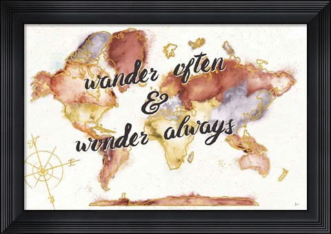 Framed Colorful World I Neutral Print