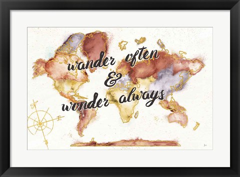 Framed Colorful World I Neutral Print