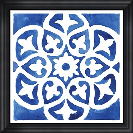 Framed Andalusian Tile IV Print