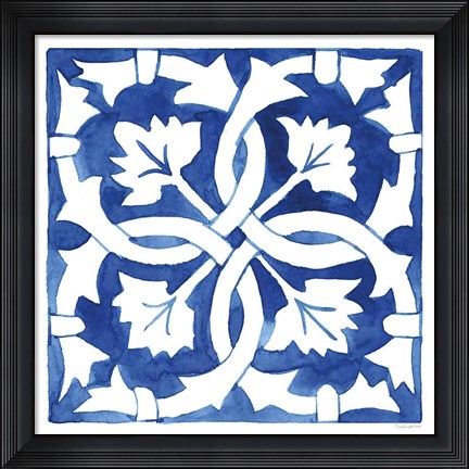 Framed Andalusian Tile III Print