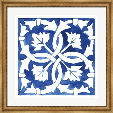 Framed Andalusian Tile III Print