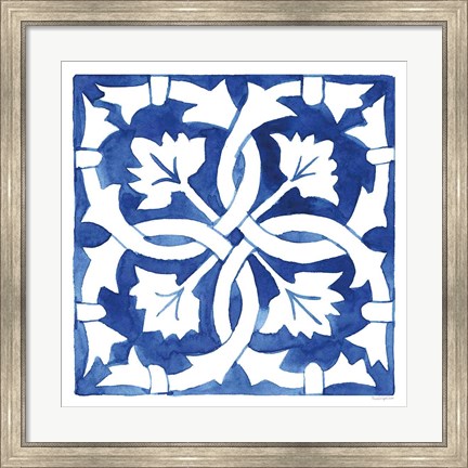 Framed Andalusian Tile III Print
