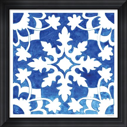 Framed Andalusian Tile II Print