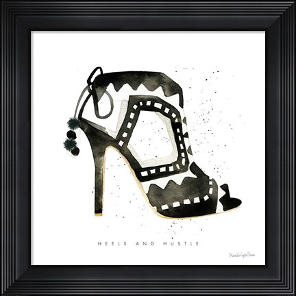 Framed Glitz and Glam V Print