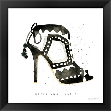 Framed Glitz and Glam V Print