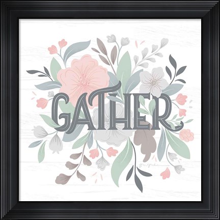 Framed Farmhouse Floral I Print