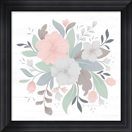Framed Farmhouse Floral III Print