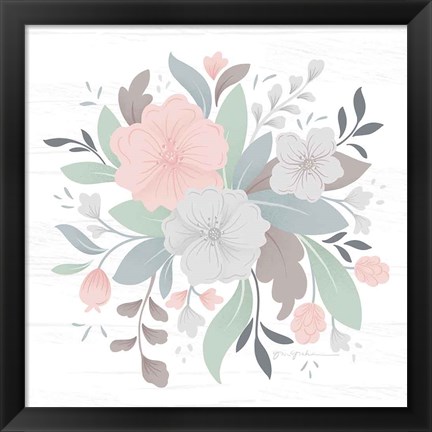 Framed Farmhouse Floral III Print