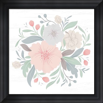 Framed Farmhouse Floral IV Print